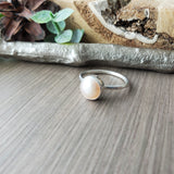 Pearl Ring, Button, Medium
