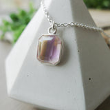 Ametrine Necklace, Emerald, Faceted