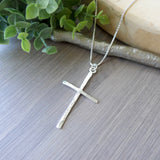 Large Cross Necklace, Rustic Mens Cross