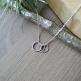 Family Necklace, Minimalist Family Rings