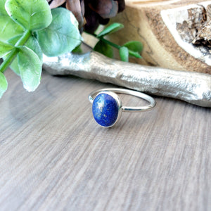 Lapis Ring, Smooth, Oval