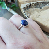 Lapis Ring, Smooth, Oval