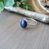 Lapis Ring, Smooth, Oval