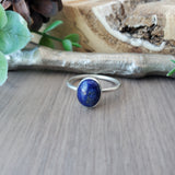 Lapis Ring, Smooth, Oval