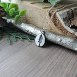 Stamped Tree Necklace, Evergreen