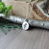 Flower Necklace, Sterling Silver