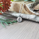 Flower Necklace, Sterling Silver