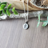 Flower Necklace, Sterling Silver