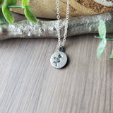 Flower Necklace, Sterling Silver