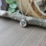 Stamped Diamond Necklace