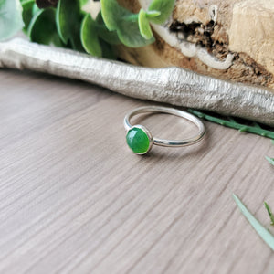 Serpentine Ring, Round, Faceted