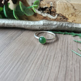 Serpentine Ring, Round, Faceted