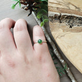 Serpentine Ring, Round, Faceted