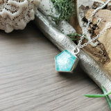 Amazonite Necklace, Faceted, Doublet