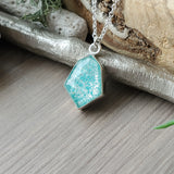 Amazonite Necklace, Faceted, Doublet