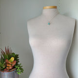 Amazonite Necklace, Faceted, Doublet