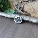 Tractor Necklace, Custom, Initials