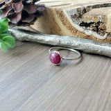 Ruby Ring, Round, Faceted, 8mm