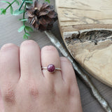 Ruby Ring, Round, Faceted, 8mm