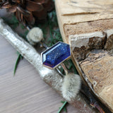 Schiller Iolite Ring, Medium Hexagon