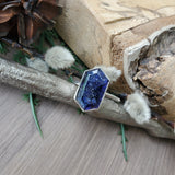 Schiller Iolite Ring, Medium Hexagon