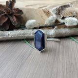Schiller Iolite Ring, Medium Hexagon
