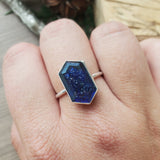 Schiller Iolite Ring, Medium Hexagon