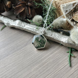 Moss Quartz Necklace, Hexagon, Flat