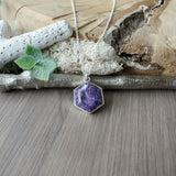 Charoite Necklace, Hexagon