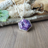 Charoite Necklace, Hexagon