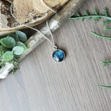 Round Moss Kyanite Necklace