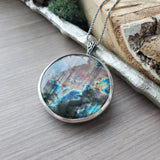 Labradorite Necklace, Owl
