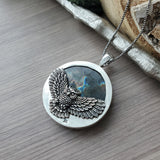 Labradorite Necklace, Owl