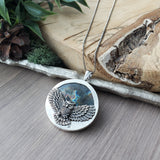 Labradorite Necklace, Owl