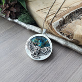 Labradorite Necklace, Owl