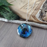 Labradorite Necklace, Mushroom