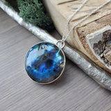 Labradorite Necklace, Mushroom