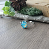 Turquoise Ring, Round, Faceted