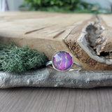 Purple Turquoise Ring, Faceted, Large