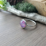 Purple Turquoise Ring, Faceted, Large