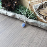 Tanzanite Necklace, Round, Faceted, 6mm