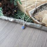 Tanzanite Necklace, Round, Faceted, 6mm