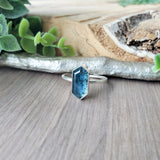 Moss Kyanite Ring, Hexagon