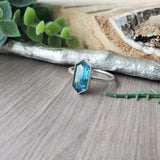 Moss Kyanite Ring, Hexagon