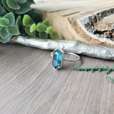 Moss Kyanite Ring, Hexagon