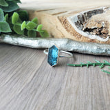 Moss Kyanite Ring, Hexagon