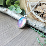 Opal Necklace, Faceted, Oval