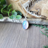 Opal Necklace, Faceted, Oval