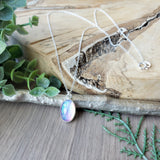 Opal Necklace, Faceted, Oval