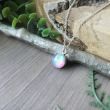 Pink Aura Opal Necklace